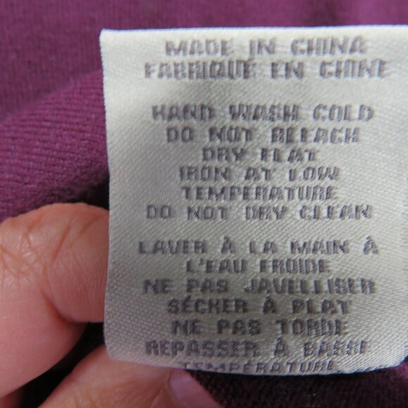 Charlie Paige Dress Womens Size Extra Large Purple  V-Neck Sweater Scallop Hem - Picture 8 of 12